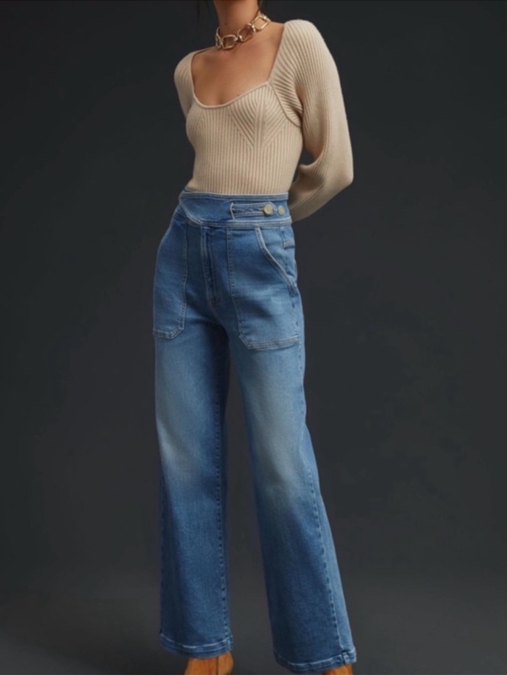 Mother Jeans The Wrapped Up Patch Ankle in Let’s Trip